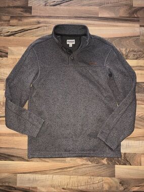 Redhead Brown Fleece Top Henley pullover men’s Sz M